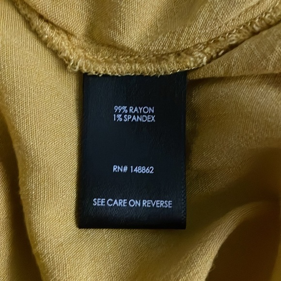 Torrid Women’s Tank Top 2X Yellow Boho Babydoll Sleeveless Button Front Tiered - Picture 6 of 16